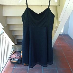 NEW Black glitter sparkle SHEIN cocktail dress sz XL prom bridesmaid gothcore